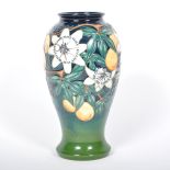 A Moorcroft Pottery vase, 'Passion Fruit' designed by Rachel Bishop, 1998, 25.5cm.