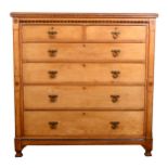 A Gothic Revival ash chest of drawers