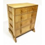 An Arts and Crafts oak chest of drawers, attributed to Sidney Barnsley