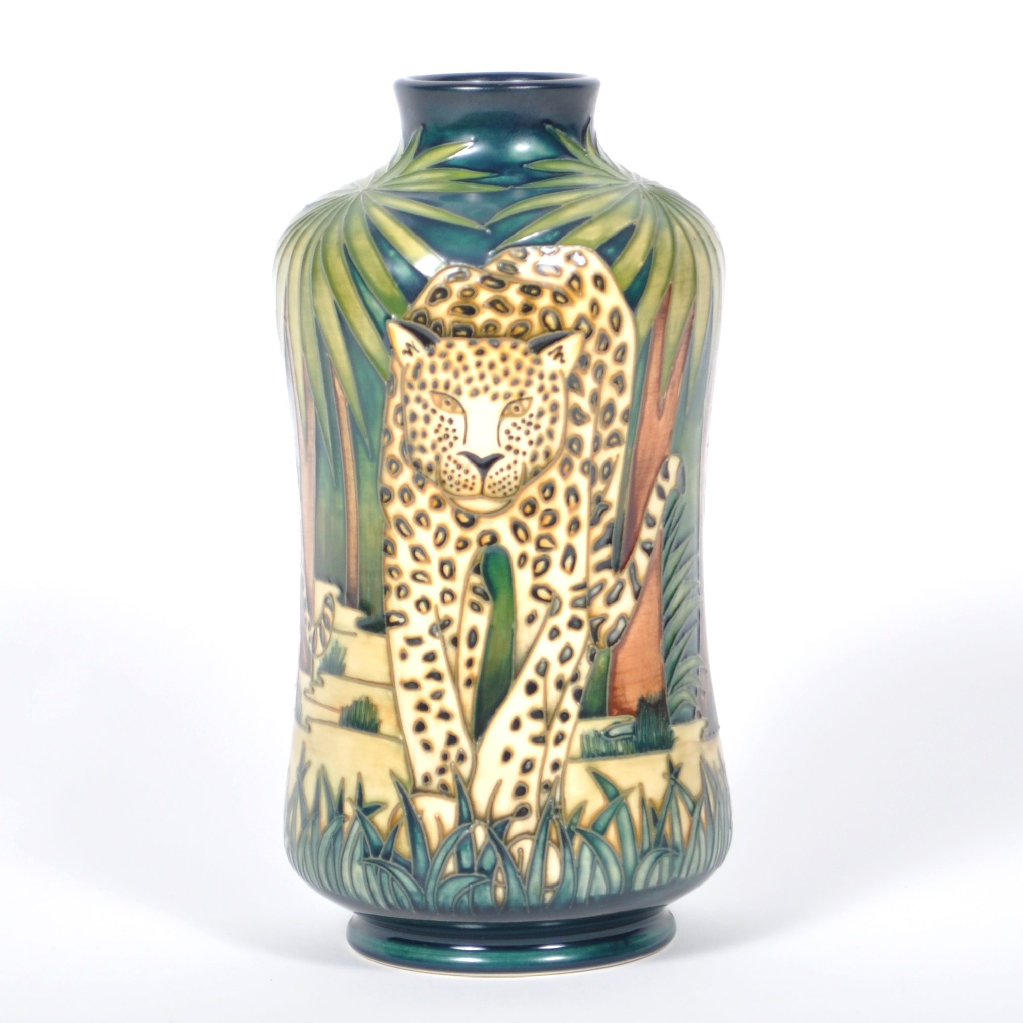 A Moorcroft Pottery vase, 'Leopard' designed by Sian Leeper