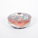 A Moorcroft Pottery dish and cover, 'Red Tulip' designed by Sally Tuffin