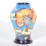A Moorcroft Pottery trial vase, 'Wanderer's Sky' designed by Emma Bossons