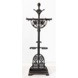 An Aesthetic movement cast iron hallstand, by Dr. Christopher Dresser for The Coalbrookdale Company