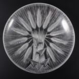 A 'Barley' design cut crystal glass dish, by Josef Švarc, post-1945.