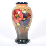 A Moorcroft Pottery flambé vase, 'Anemone' designed by Walter Moorcroft, circa 1950