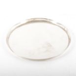 Circular silver tray, Roberts & Belk