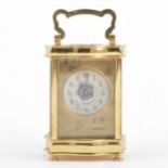 Small French brass cased carriage clock