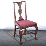 A Georgian mixed wood dining chair