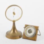 A brass cased desk barometer, C. P. Goerz, Berlin,