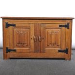 A small oak hutch cupboard,