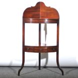 George III mahogany corner washstand,