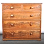 Victorian mahogany chest of drawers,