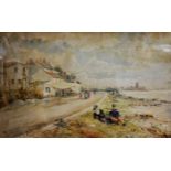 French School, Coastal scene,