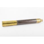 A brass and leather sleeved telescope,