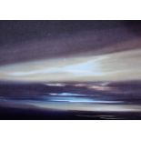Jonathan Shaw, Landscape, signed, acrylic, 22cm x 60cm;