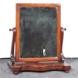 Victorian mahogany toilet mirror,