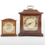 An Elliott walnut cased mantel clock,