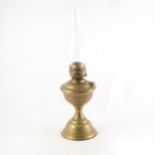 A brass oil lamp