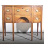 Small George III mahogany bowfront sideboard,