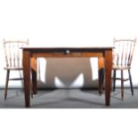 Pine farmhouse kitchen table,