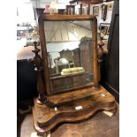 Victorian mahogany toilet mirror,