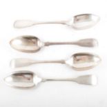 Four William IV silver tablespoons, John James Whiting