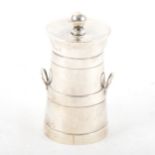 A silver peppermill by Haseler & Bill, Chester 1920