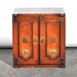 Victorian oak smoker's cabinet,