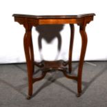 A Victorian rosewood window table