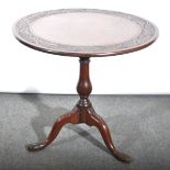 Mahogany occasional table,