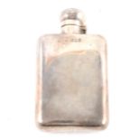 An Edwardian silver hip flask