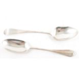 George II silver table spoons,