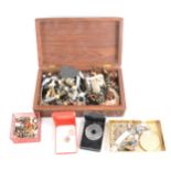 A quantity of silver and costume jewellery.