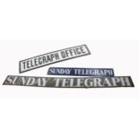 Advertising: Sunday Telegraph & Times enamel signs,