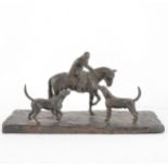 Edwin Johnson, Huntsman with hounds, bronze group