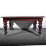 Early Victorian mahogany extending dining table,