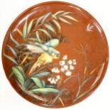 A Victorian art pottery charger, by Brown-Westhead, Moore & Co, circa 1875