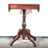 A Victorian mahogany pedestal table,