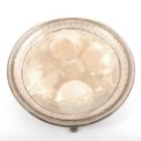 A Victorian circular silver salver,