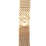 Jaeger-le-Coultre - a lady's 9 carat yellow gold bracelet watch, circular c
