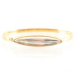 Lalique - a gold-plated bangle from the Eclat collection, polished clear lo