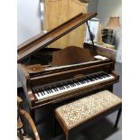 A mahogany cased baby grand piano, Vandermar, registration number for 1906,