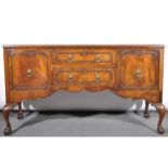 A mahogany sideboard, early 20th century, moulded rectangular top with two