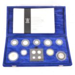 The United Kingdom Millennium Silver Collection by The Royal Mint, thirteen