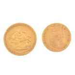 A Gold Full Sovereign, George III, 1820, a Gold Half Sovereign, George III,