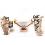 Royal Worcester Millenium vase, 20cm; Royal Worcester Millenium box; a pair