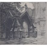 Philip Pimlott, Middle Temple Hall, signed and titled etching, 21cm x 27cm;