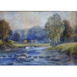 G Alexander River landscapes a pair, both signed, watercolours 35cm x 51cm