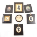 A Victorian silhouette, head and shoulders of a gentleman profile, 10cm x 7