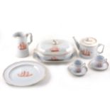 An extensive Spode stone china table service, Trade Winds, including dinner